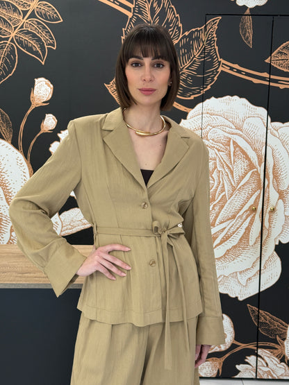 Giacca con cintura miele - Kontatto