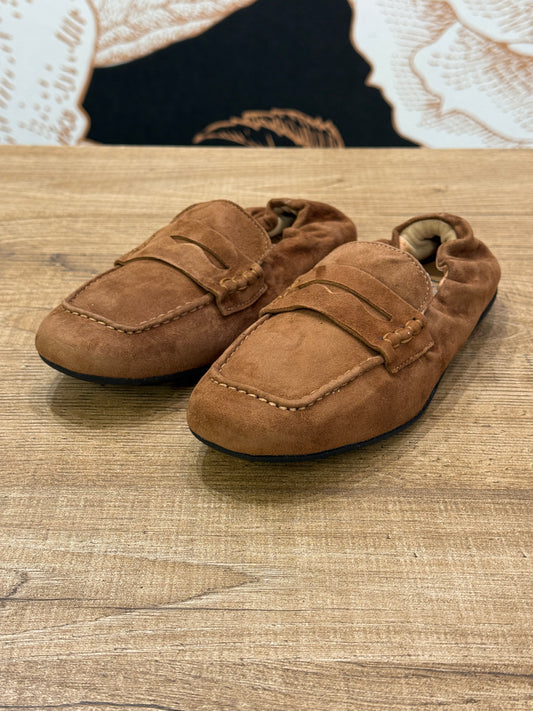 Mocassino slipper in camoscio cuoio - Ovyé