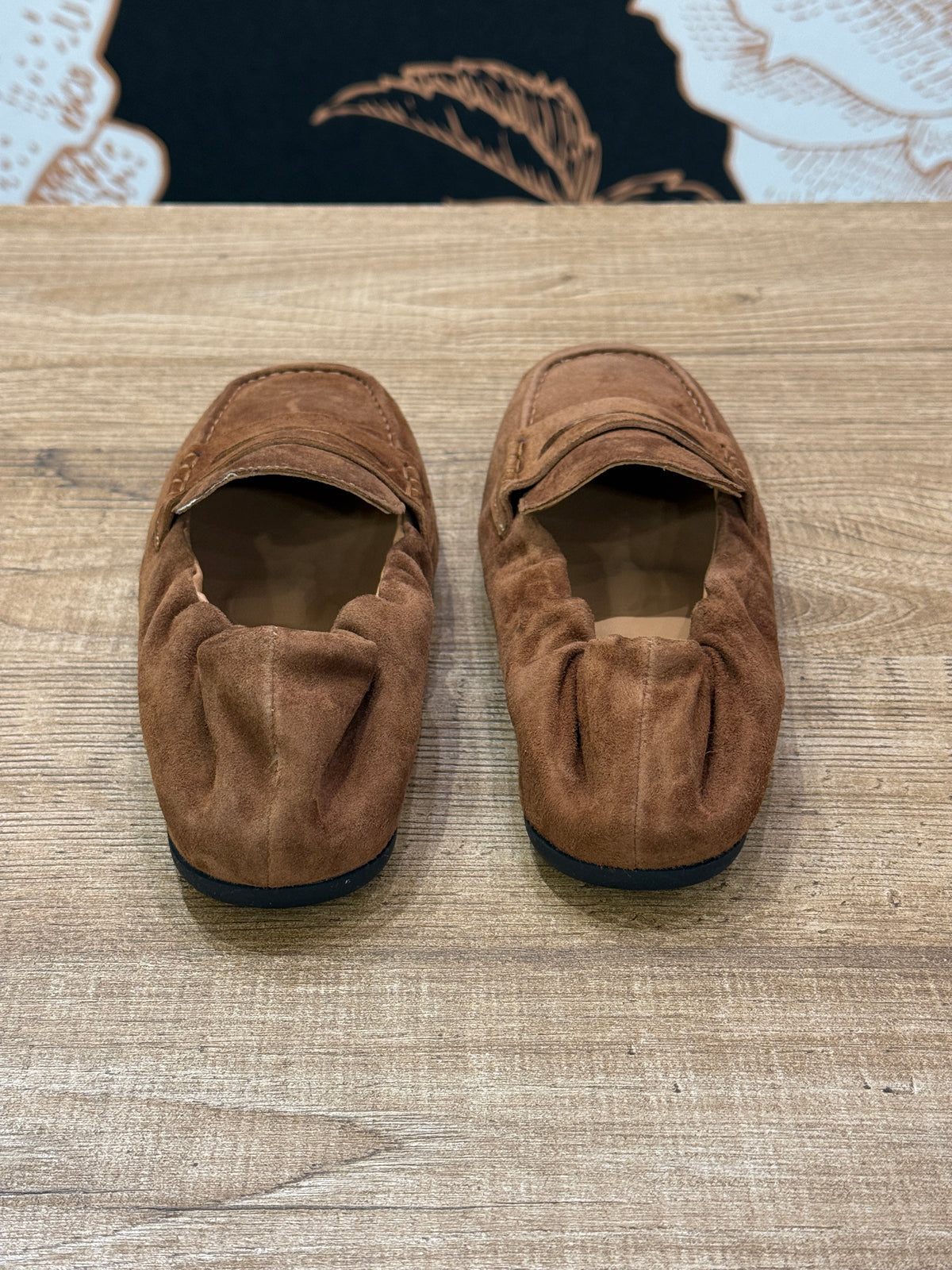 Mocassino slipper in camoscio cuoio - Ovyé