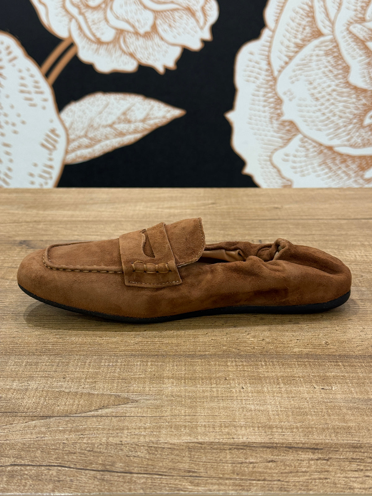 Mocassino slipper in camoscio cuoio - Ovyé