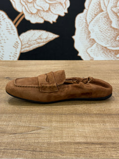 Mocassino slipper in camoscio cuoio - Ovyé