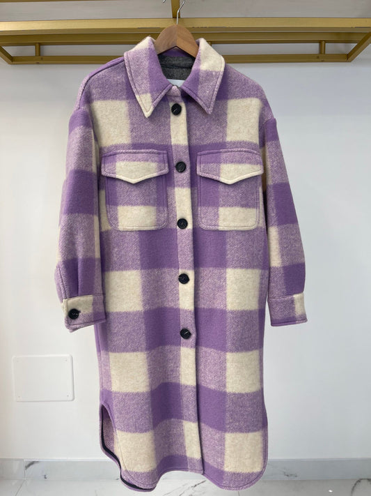 Cappotto overshirt check