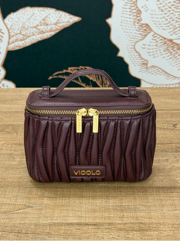 borsa charlotte trapuntata melanzana - Vicolo