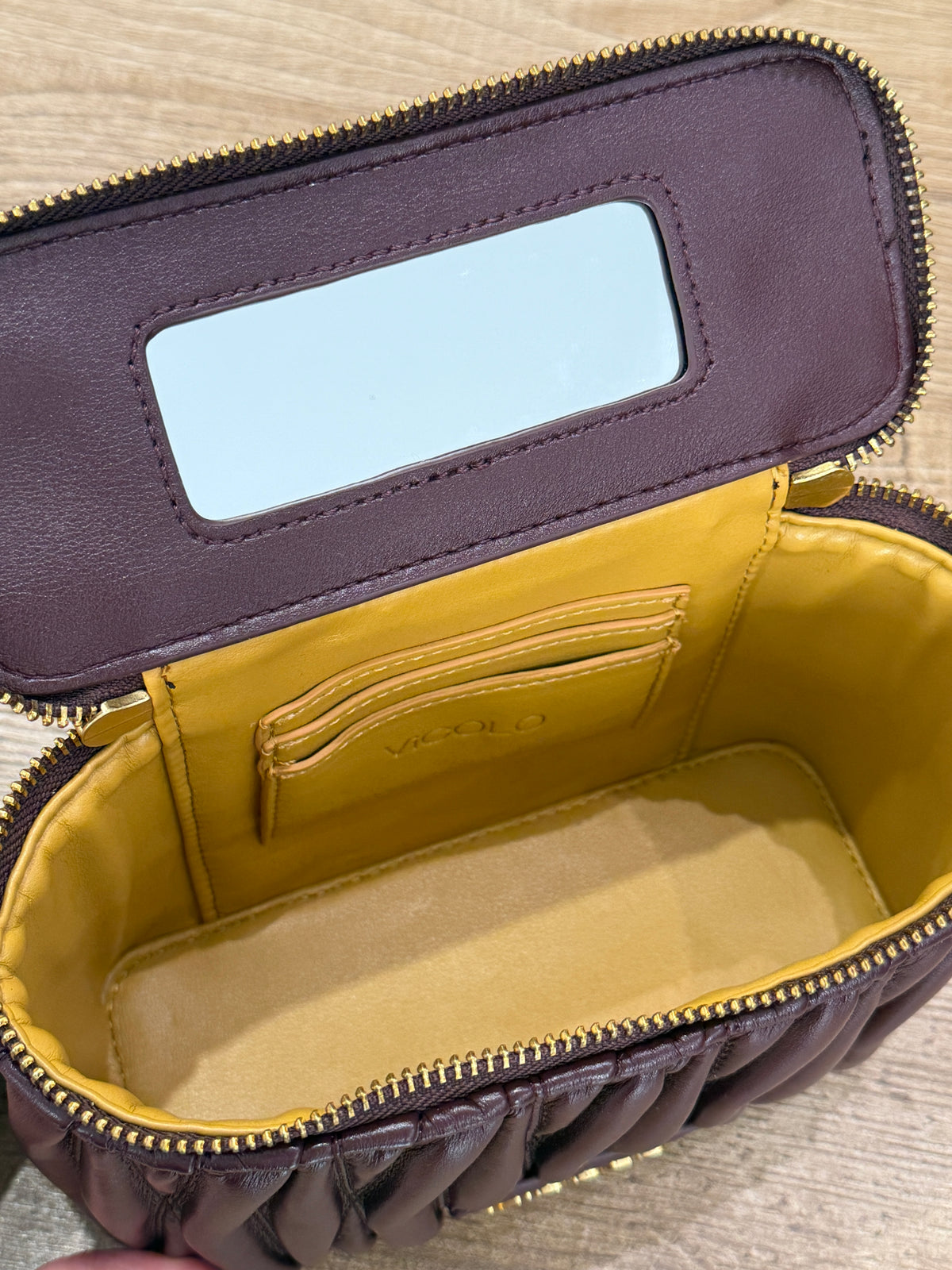 borsa charlotte trapuntata melanzana - Vicolo