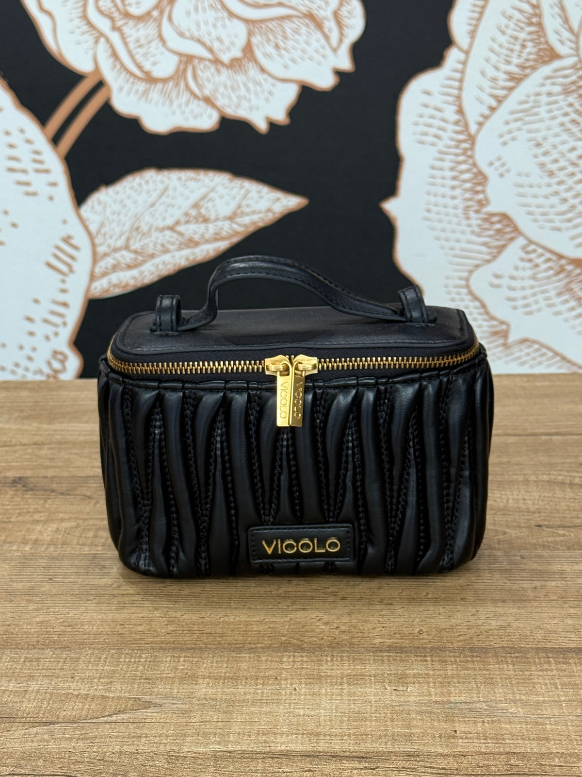 borsa charlotte trapuntata nera - Vicolo