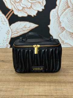 borsa charlotte trapuntata nera - Vicolo