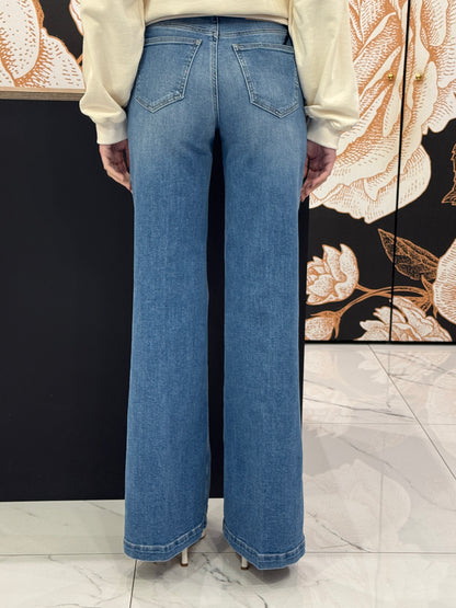 Jeans Elena wide leg a vita media - Vicolo