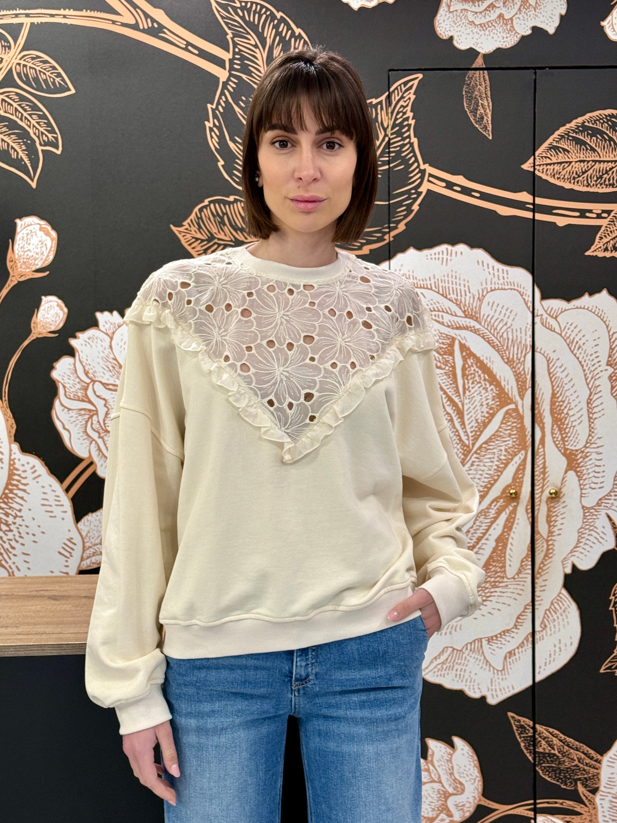 Felpa con ricamo - Philia Loft