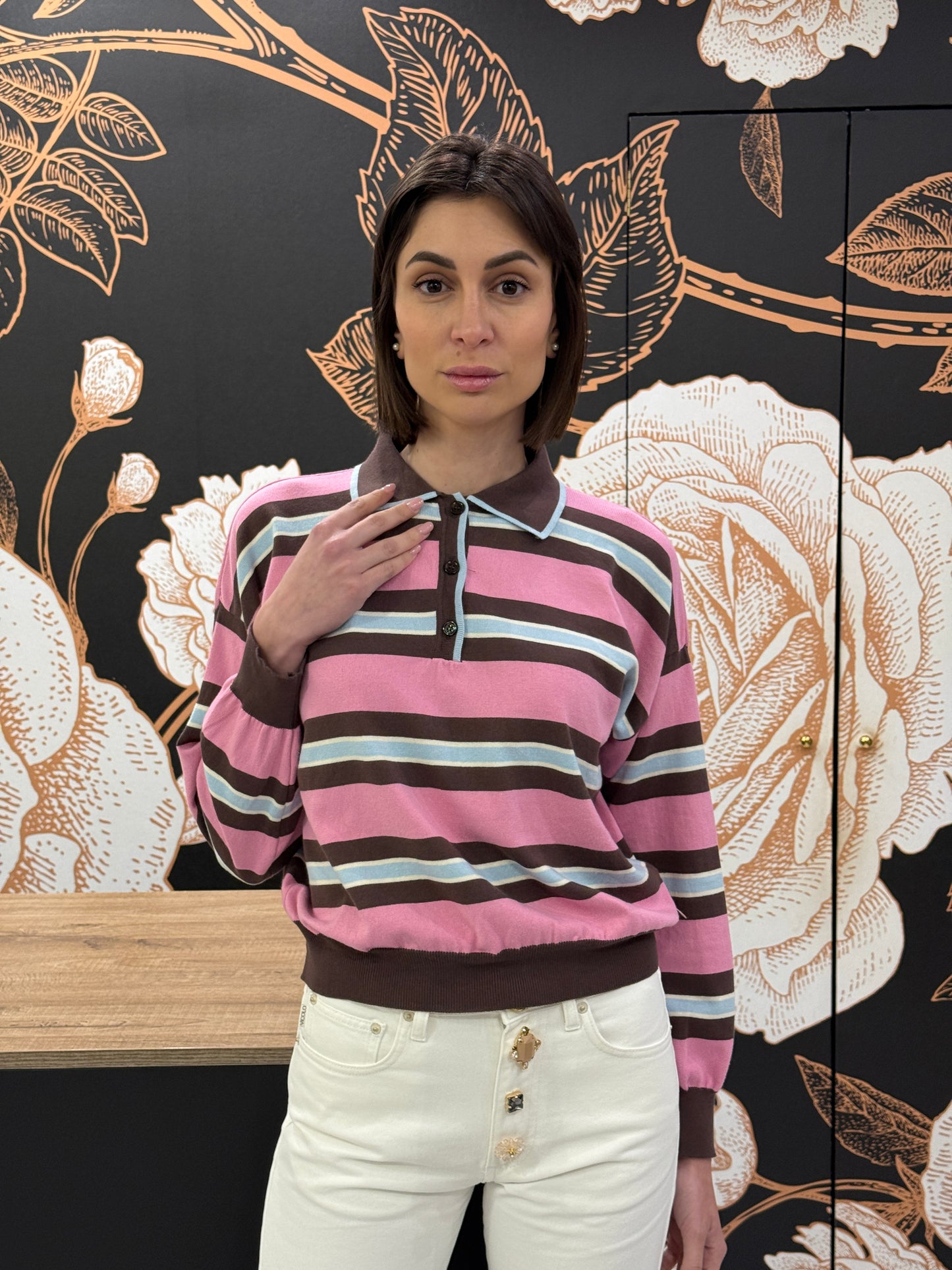 Maglia polo a righe - Haveone