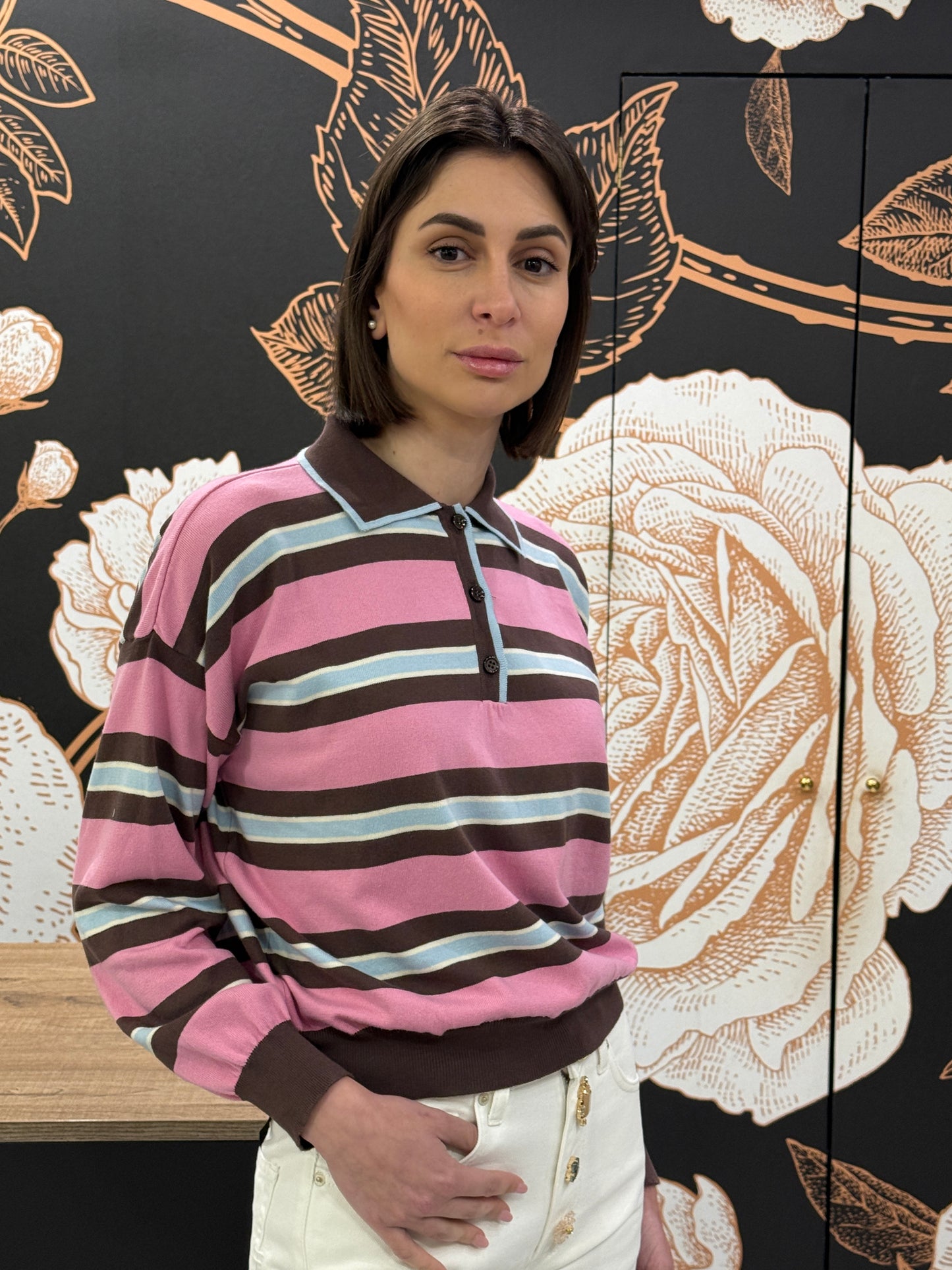 Maglia polo a righe - Haveone