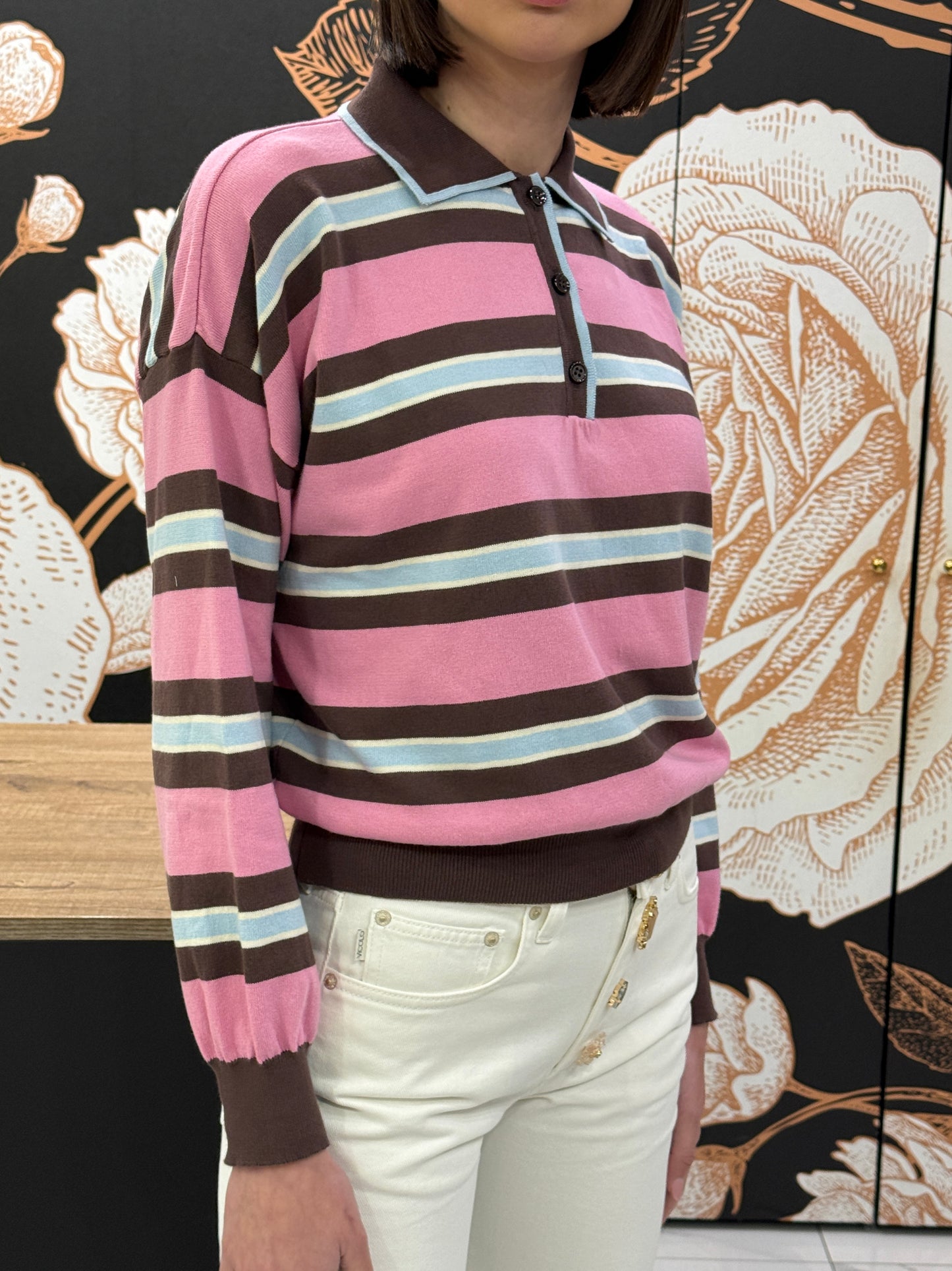 Maglia polo a righe - Haveone