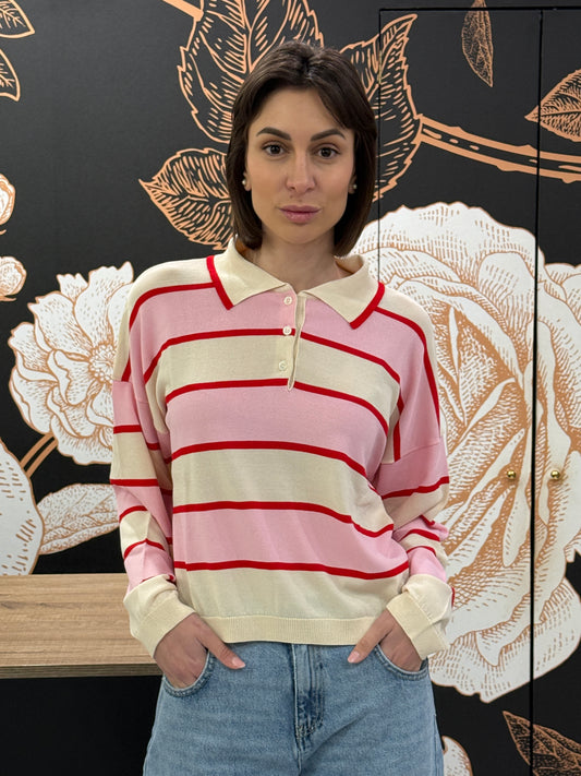 Maglia polo a righe - Vicolo