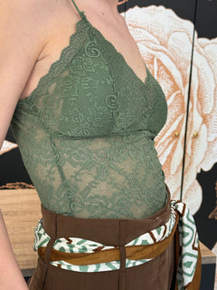 Top in pizzo verde - Philia Loft