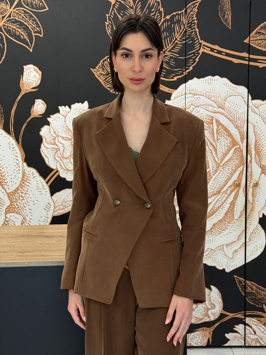 Giacca doppio petto cioccolato - Kontatto