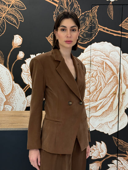 Giacca doppio petto cioccolato - Kontatto