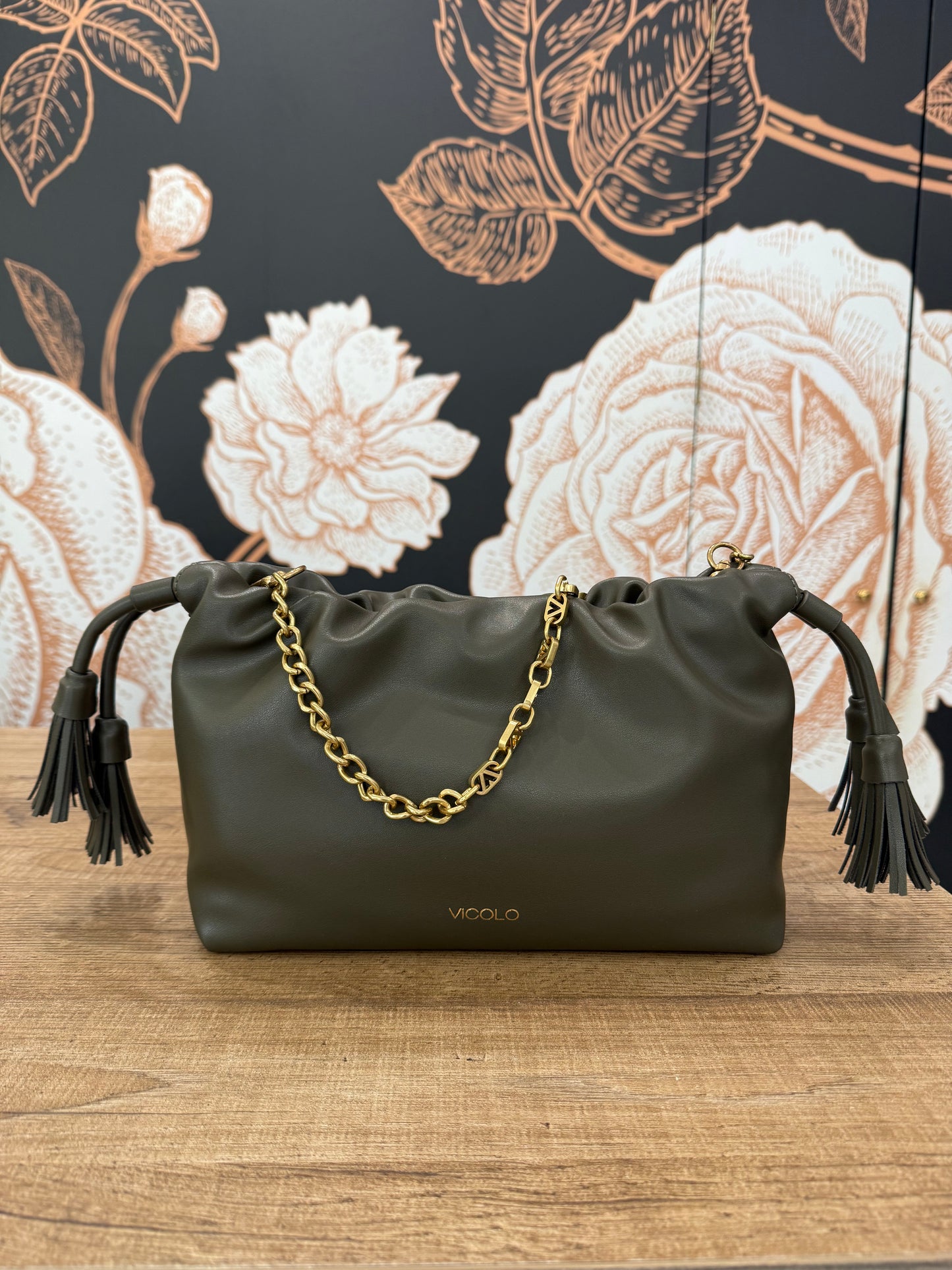Borsa Tassel Small verde bosco - Vicolo