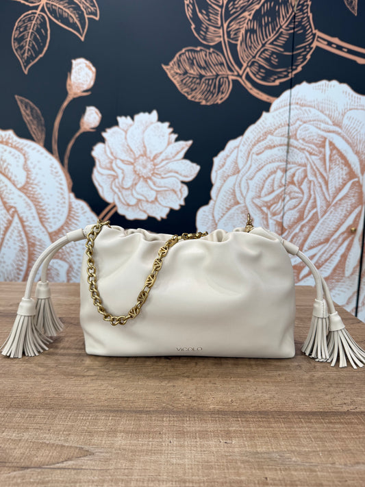 Borsa Tassel Small avorio - Vicolo