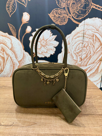Borsa a spalla Slide Bag verde - Vicolo
