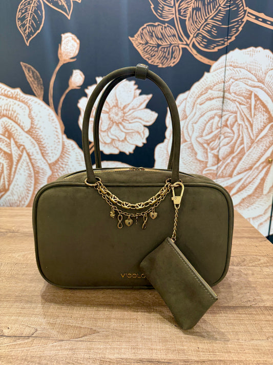 Borsa a spalla Slide Bag verde - Vicolo