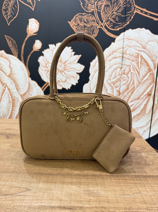 Borsa a spalla Slide Bag tortora - Vicolo