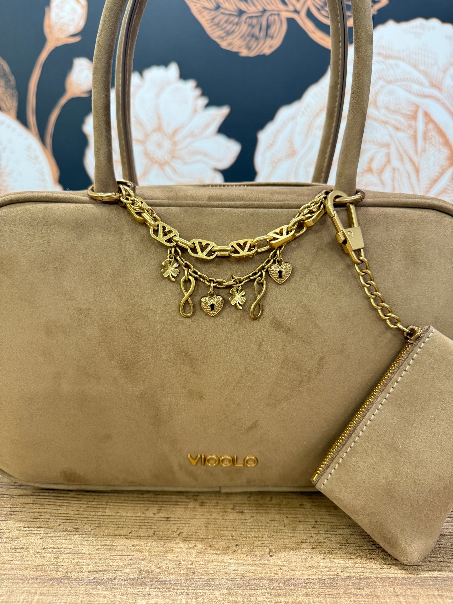 Borsa a spalla Slide Bag tortora - Vicolo