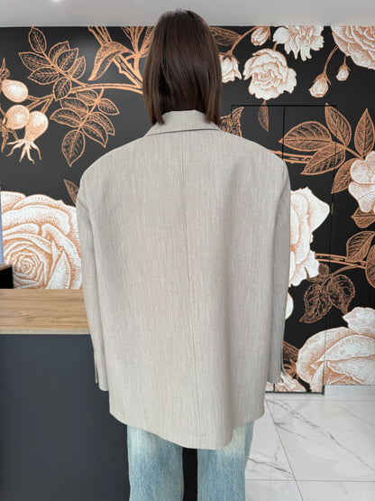 Giacca asimmetrica tortora - Vicolo