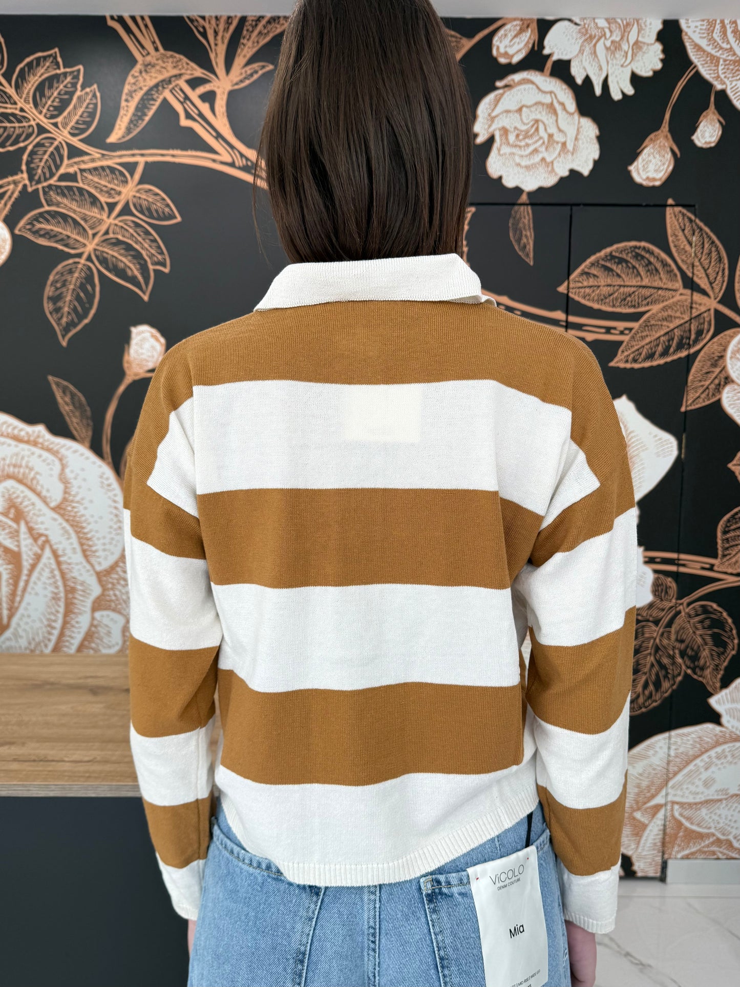 Maglia polo a righe bicolor- Vicolo