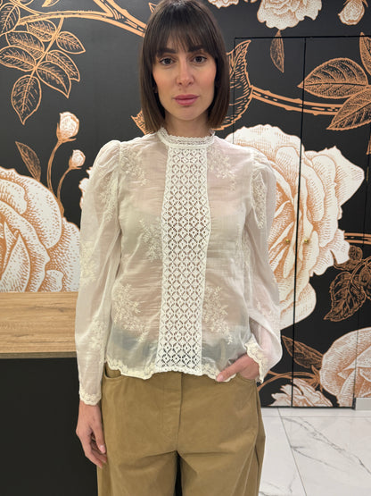 Blusa passamaneria e maniche a campana - HAVEONE