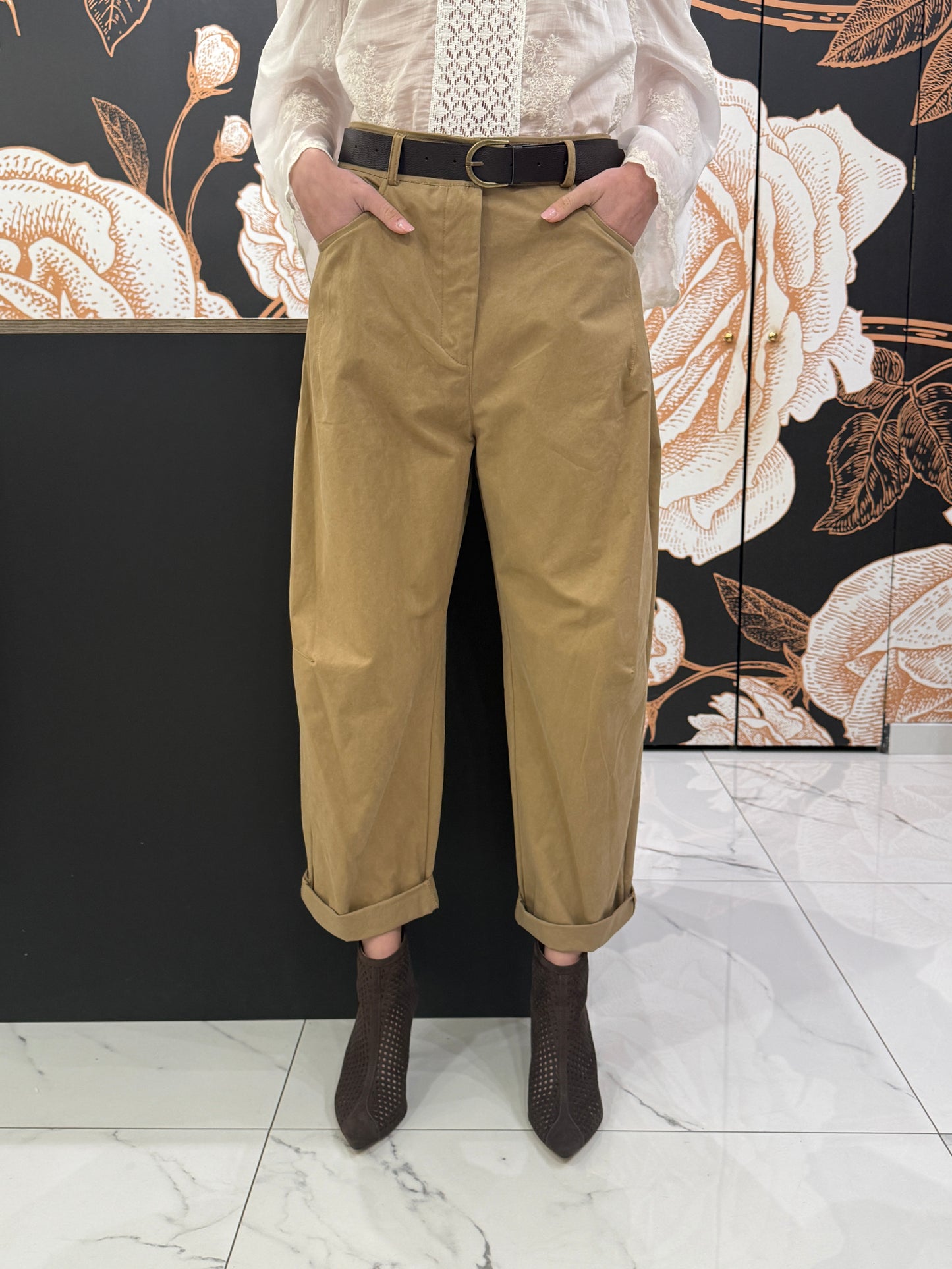 Pantalone Barrel biscotto - Vicolo