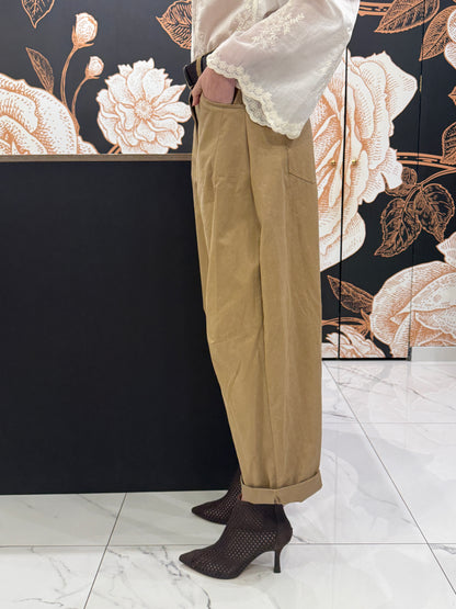 Pantalone Barrel biscotto - Vicolo