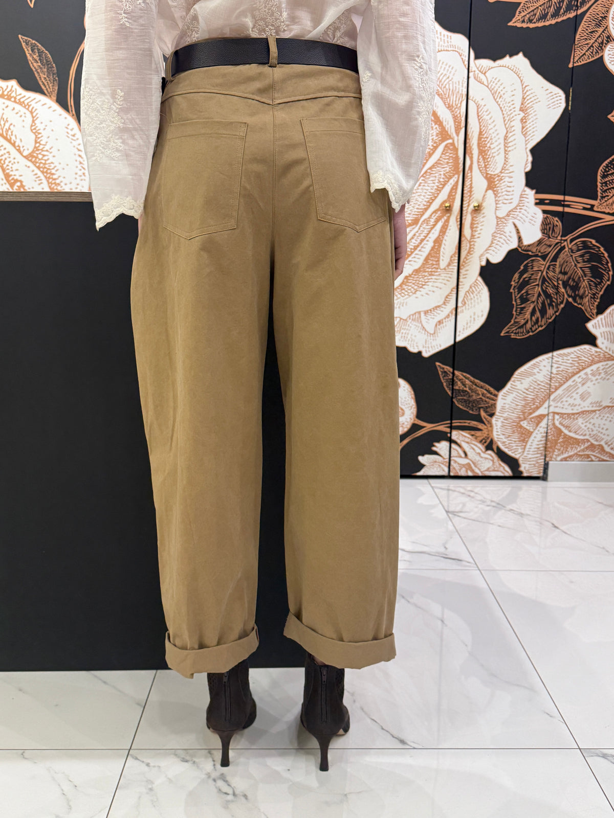 Pantalone Barrel biscotto - Vicolo