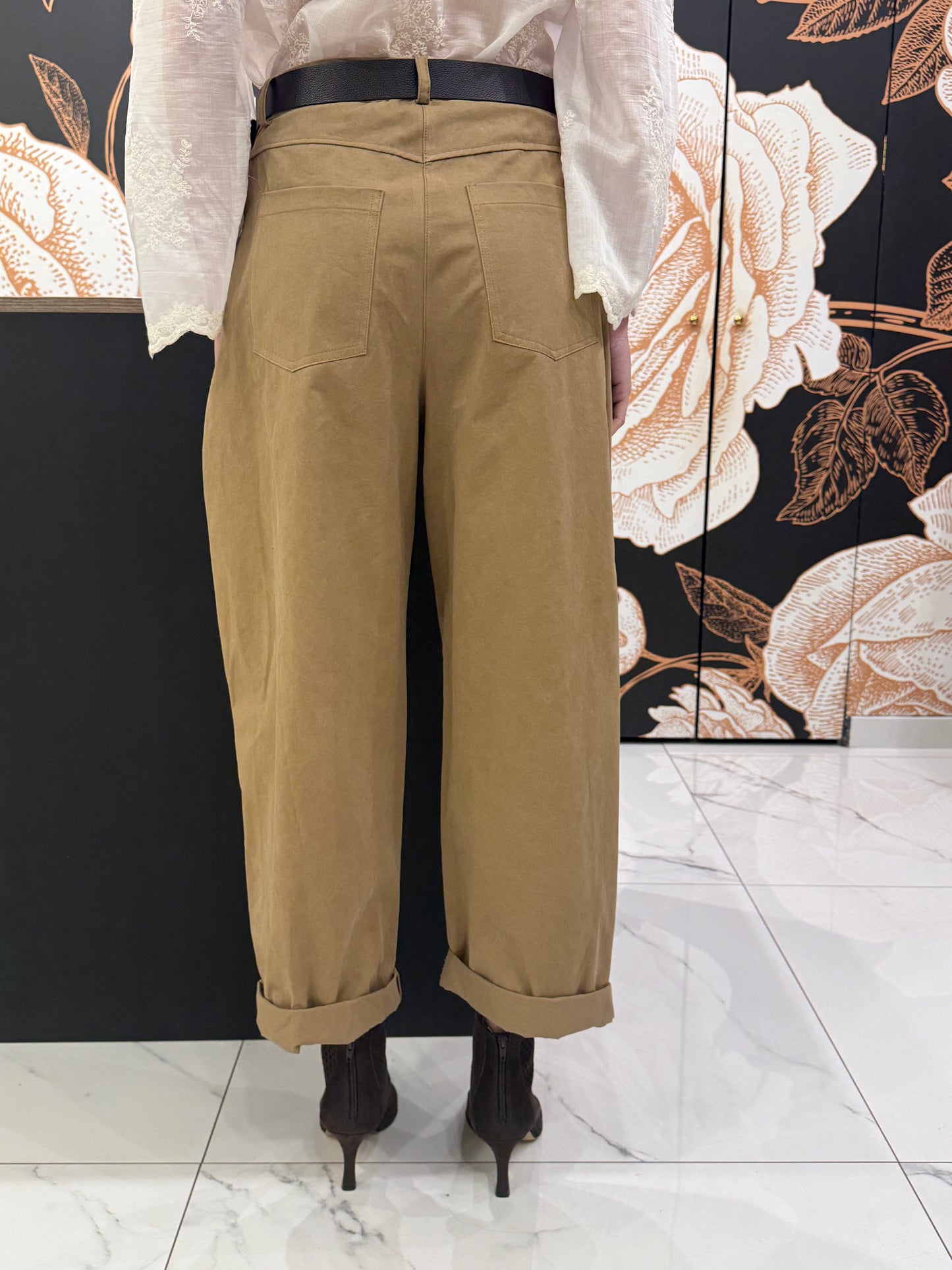 Pantalone Barrel biscotto - Vicolo