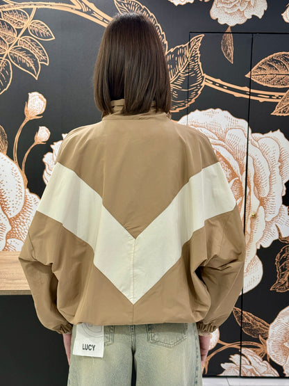 Bomber bicolore cammello/burro - HAVEONE
