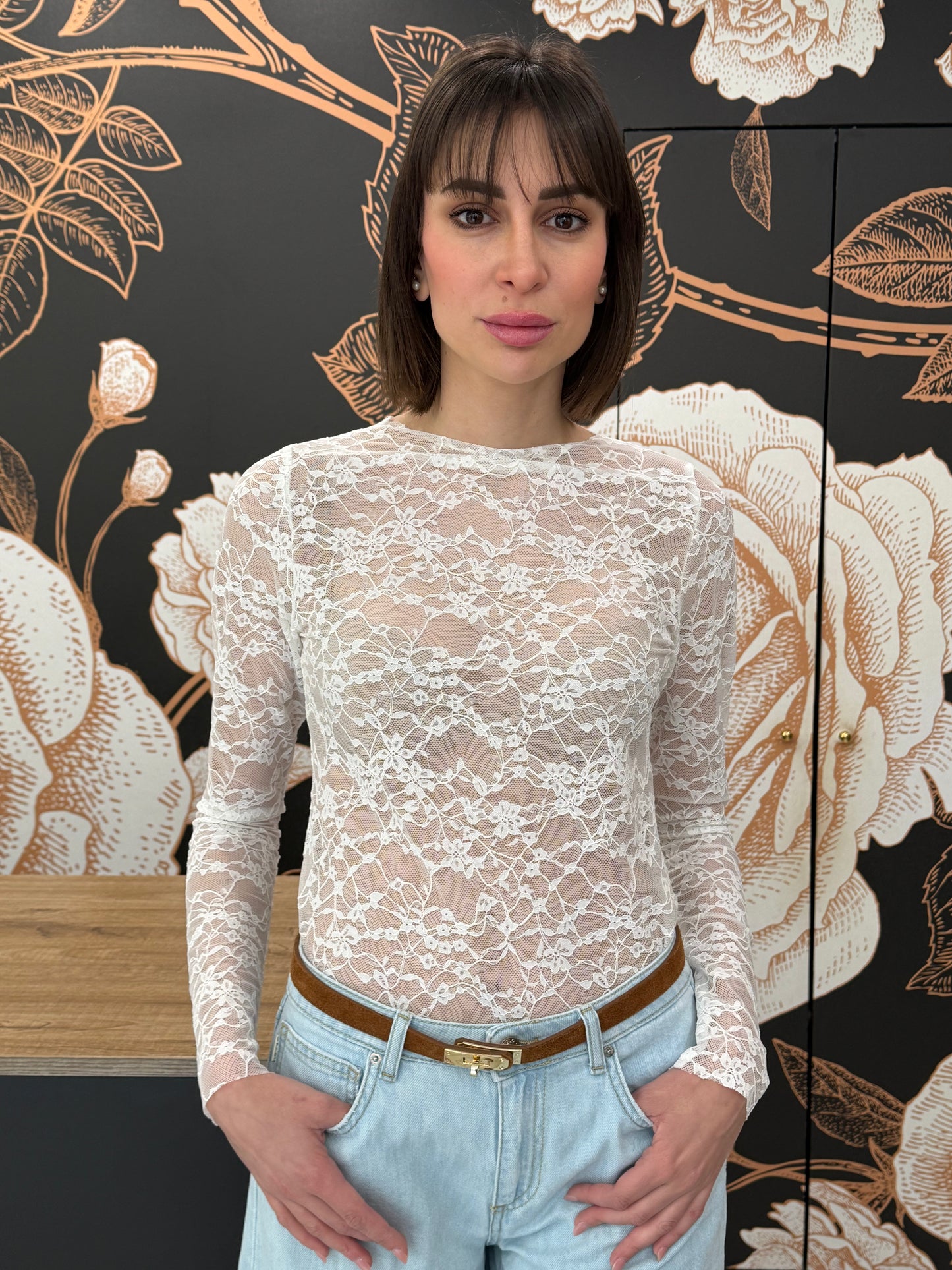 Maglia in pizzo bianco - HAVEONE