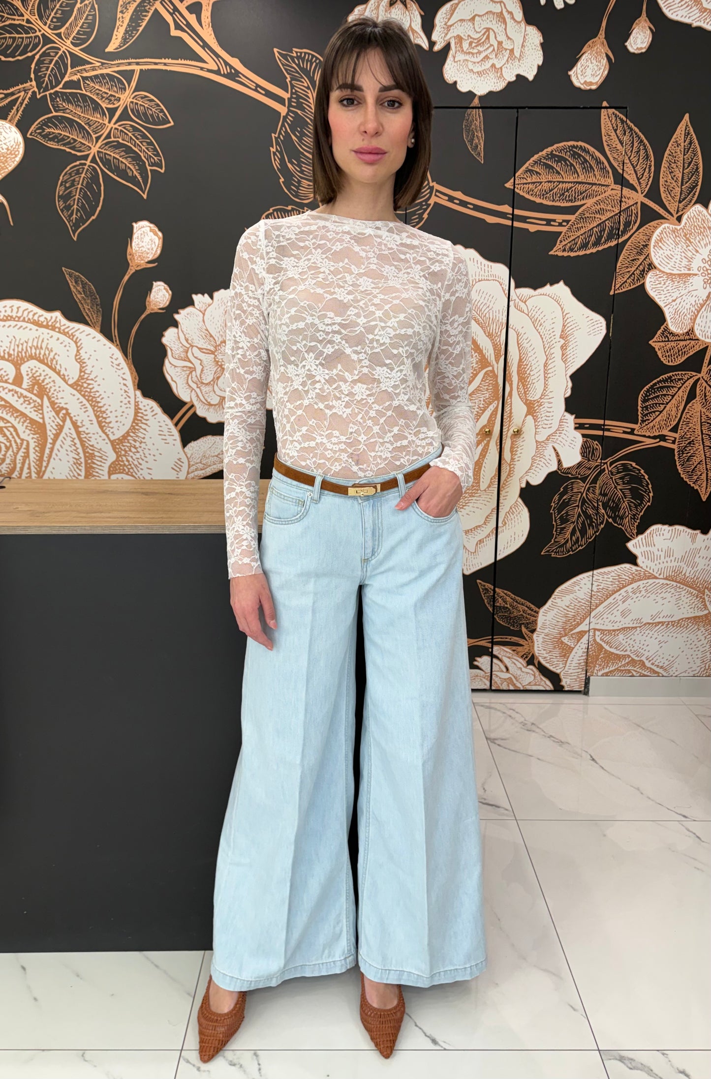 Maglia in pizzo bianco - HAVEONE