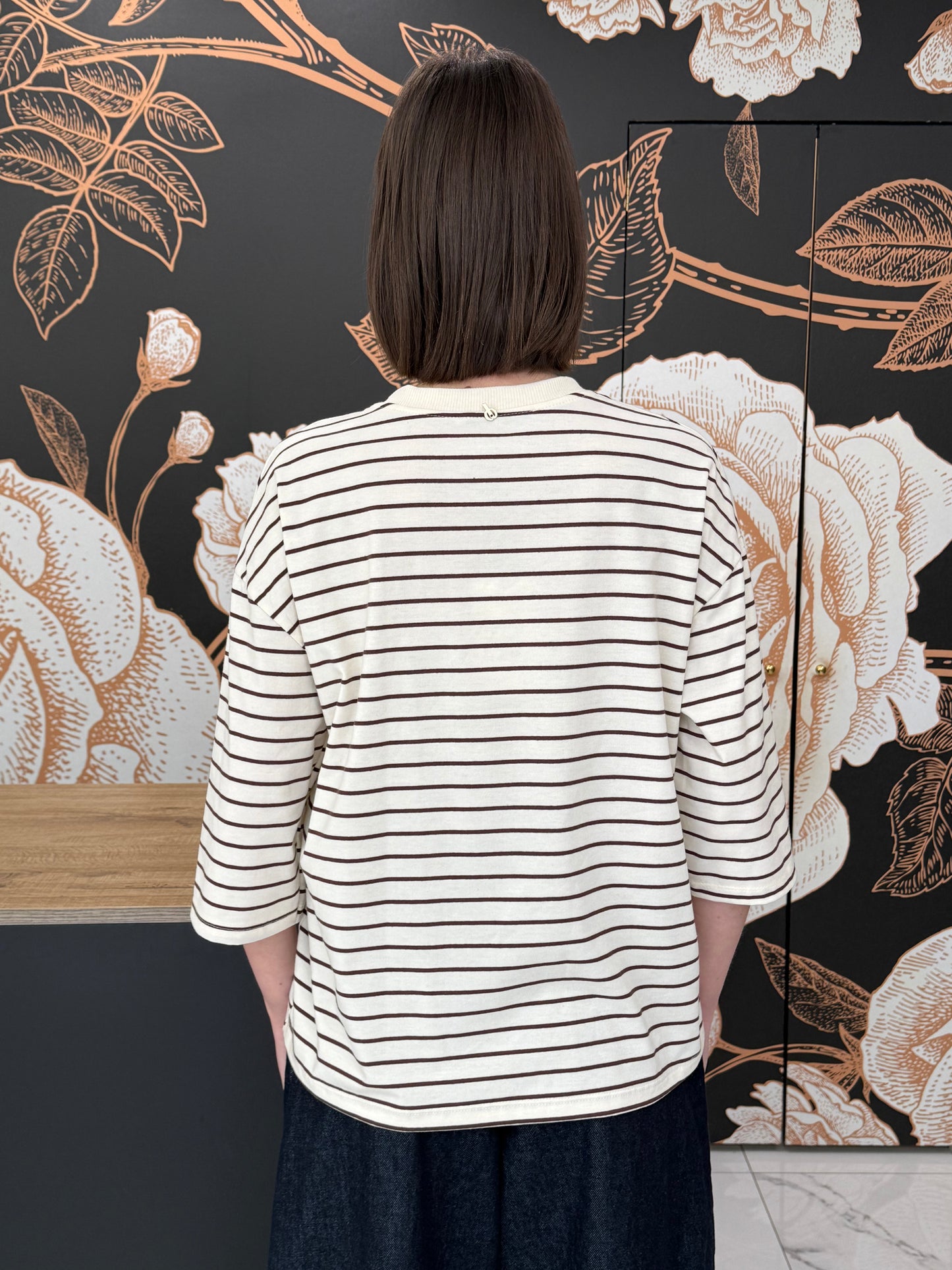 T-shirt righe manica al gomito vari colori - Philia Loft