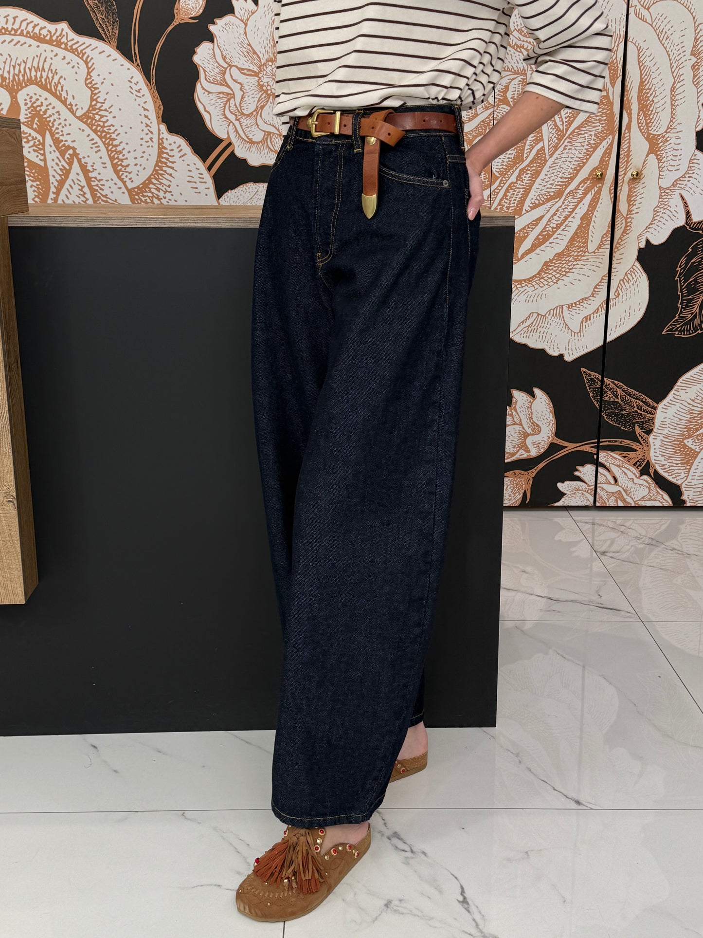 Jeans balloon fit blu scuro - Souvenir Clubbing