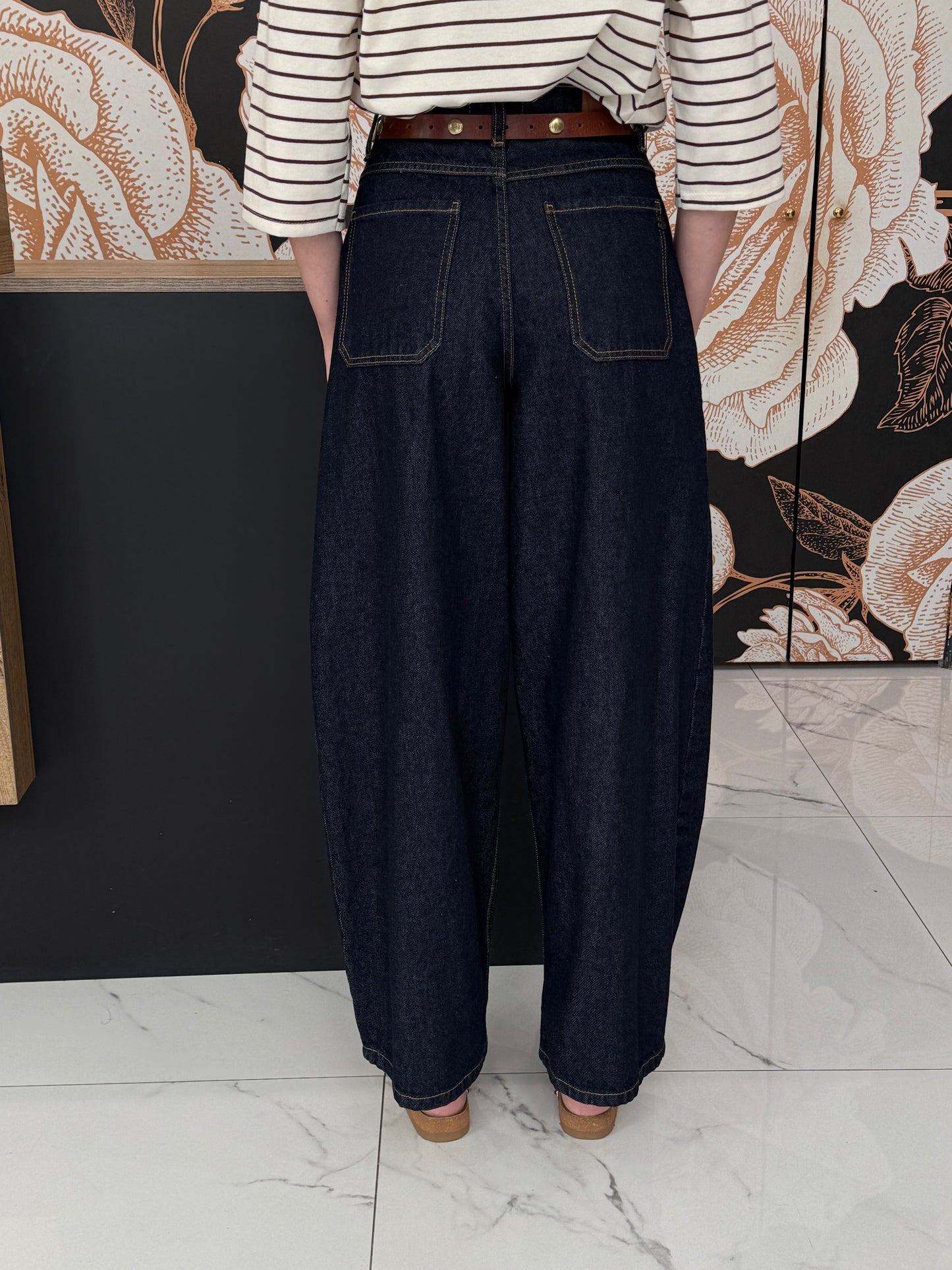 Jeans balloon fit blu scuro - Souvenir Clubbing