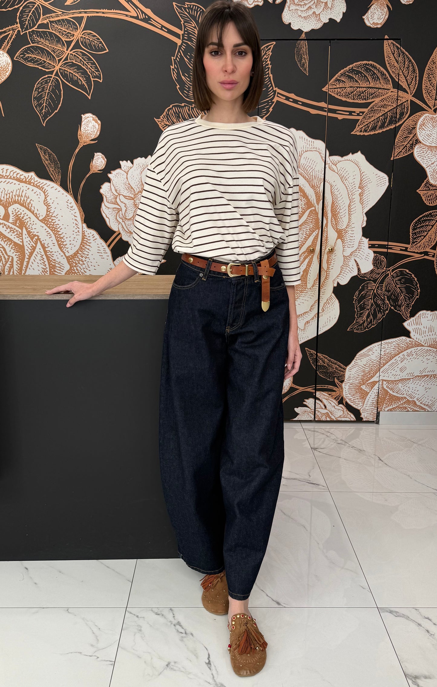 Jeans balloon fit blu scuro - Souvenir Clubbing