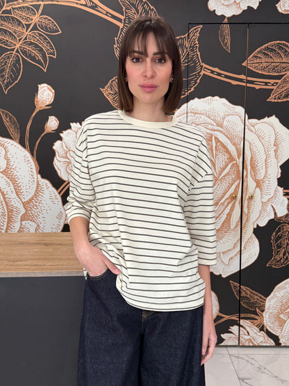 T-shirt righe manica al gomito vari colori - Philia Loft