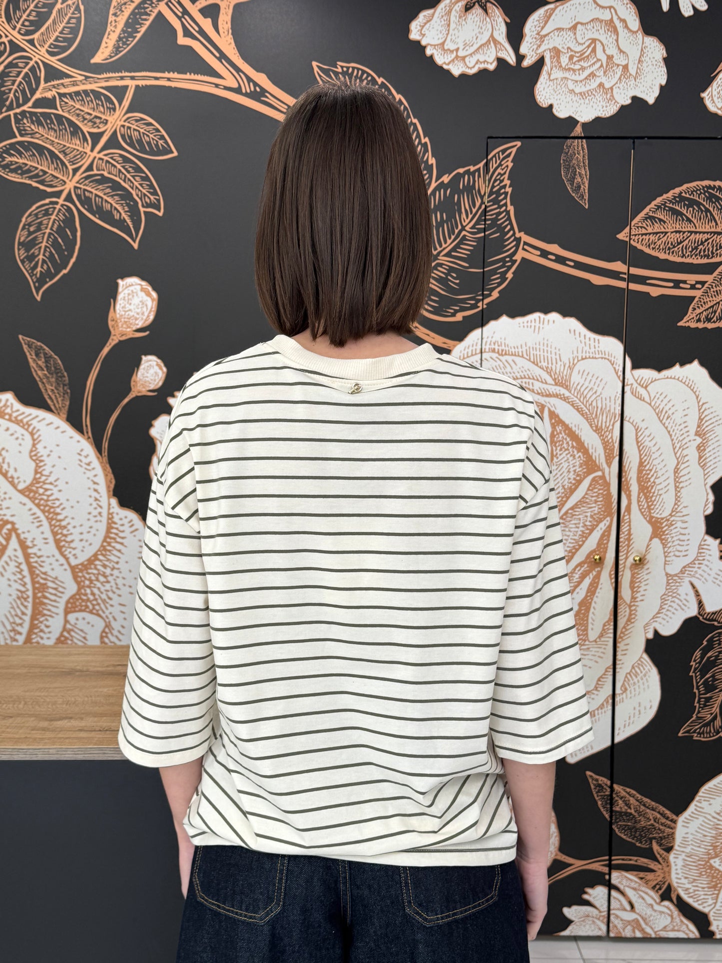 T-shirt righe manica al gomito vari colori - Philia Loft