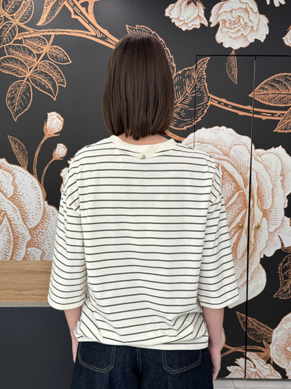 T-shirt righe manica al gomito vari colori - Philia Loft