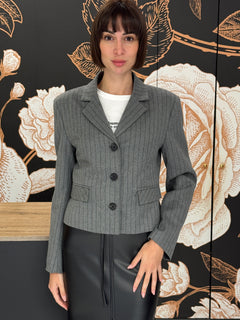 BLAZER SLIM FIT GESSATO GRIGIO - VICOLO