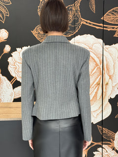 BLAZER SLIM FIT GESSATO GRIGIO - VICOLO