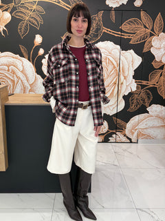 Camicia Check /Bordeaux/Panna/Nero - Philia Loft