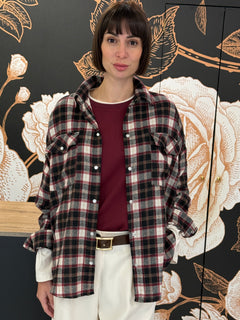 Camicia Check /Bordeaux/Panna/Nero - Philia Loft