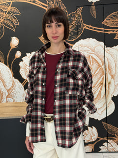 Camicia Check /Bordeaux/Panna/Nero - Philia Loft