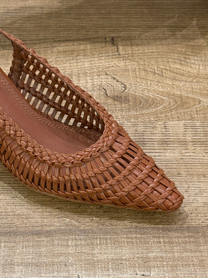 Slingback Intrecciata tabacco - Ovyé