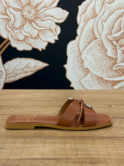 Ciabatta flat cuoio - Ovyè