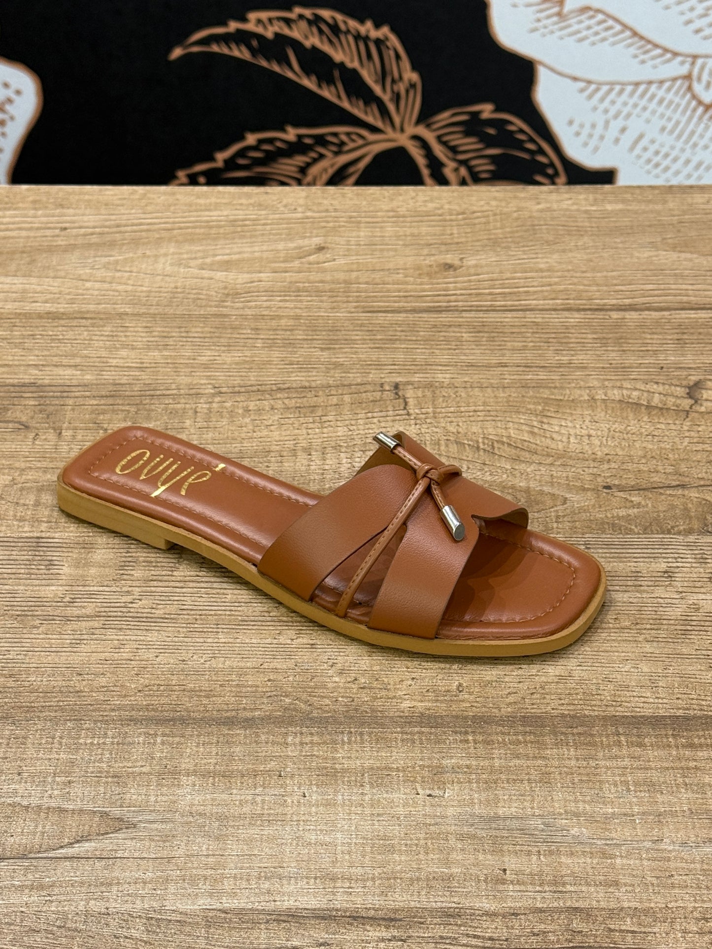 Ciabatta flat cuoio - Ovyè